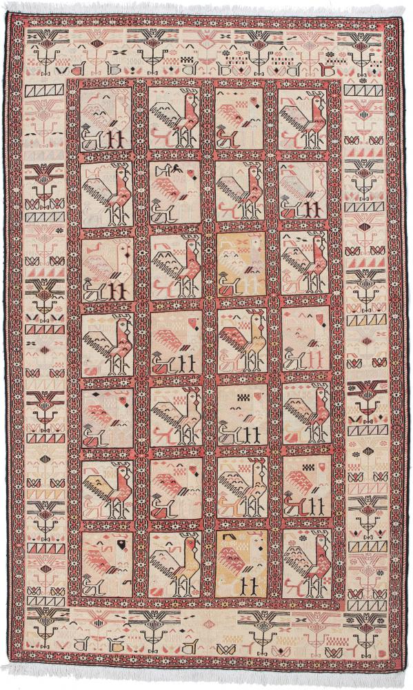 Persian Rug Kilim Soumak Shahsavan 6'4"x3'11" 6'4"x3'11", Persian Rug Knotted by hand