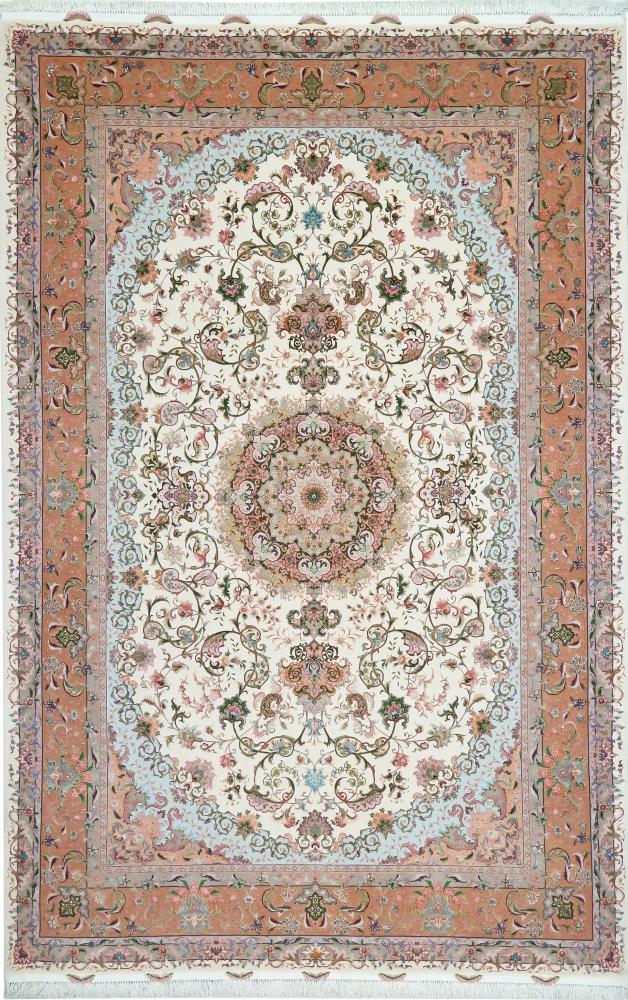 Persian Rug Tabriz Silk Warp 301x199 301x199, Persian Rug Knotted by hand