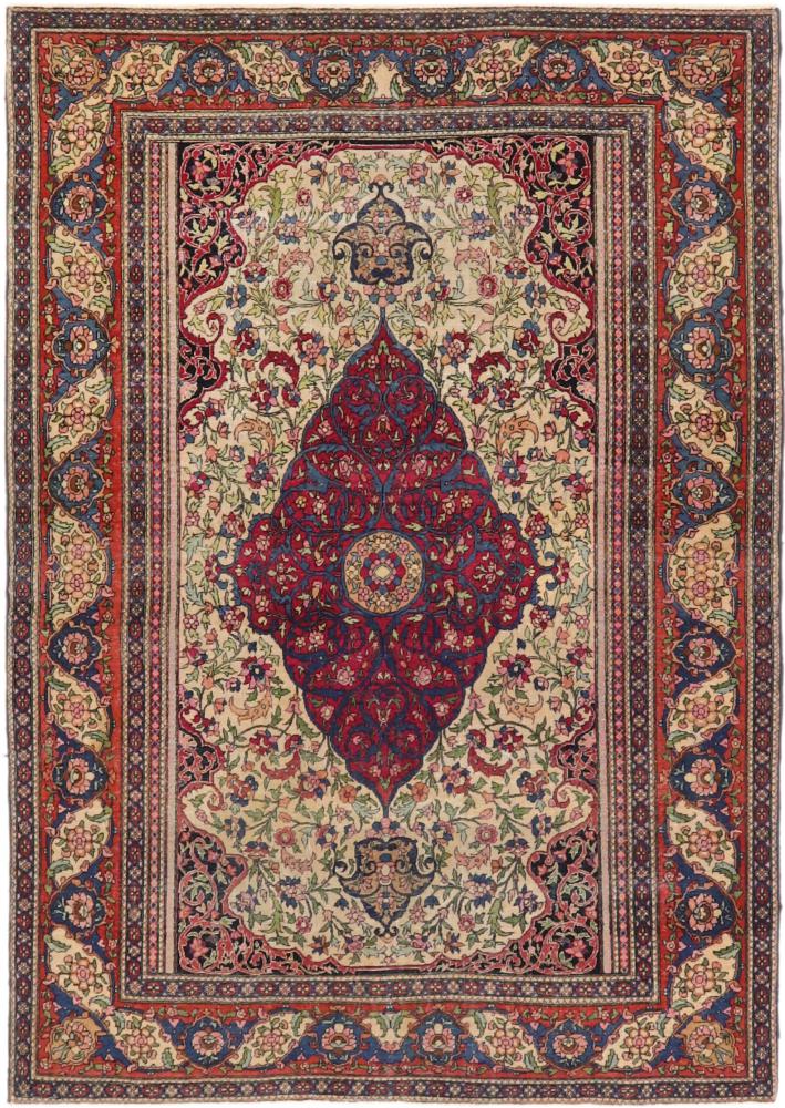 Perserteppich Isfahan Antik 199x141 199x141, Perserteppich Handgeknüpft