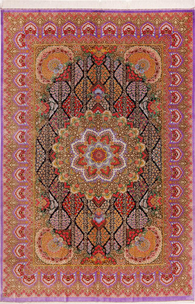 Perzsa szőnyeg Ghom Selyem Abbasi 294x199 294x199, Perzsa szőnyeg Kézzel csomózva