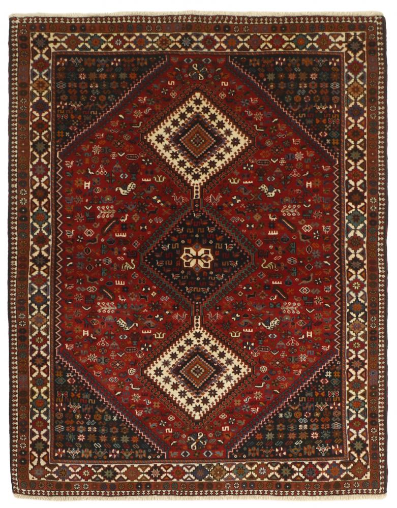 Persian Rug Yalameh 6'5"x5'0" 6'5"x5'0", Persian Rug Knotted by hand