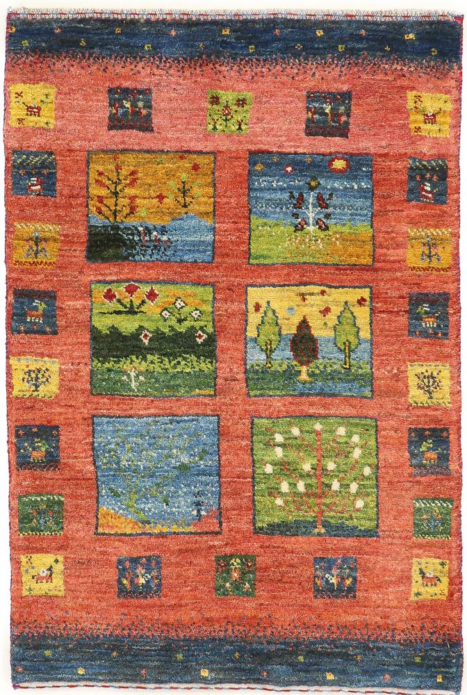 Tapis persan Persan Gabbeh Loribaft Nature 3'1"x2'1" 3'1"x2'1", Tapis persan Noué à la main