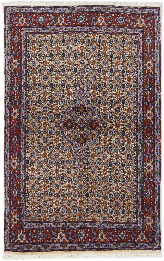 Persian Rug Moud 3'9"x3'0" 3'9"x3'0", Persian Rug Knotted by hand