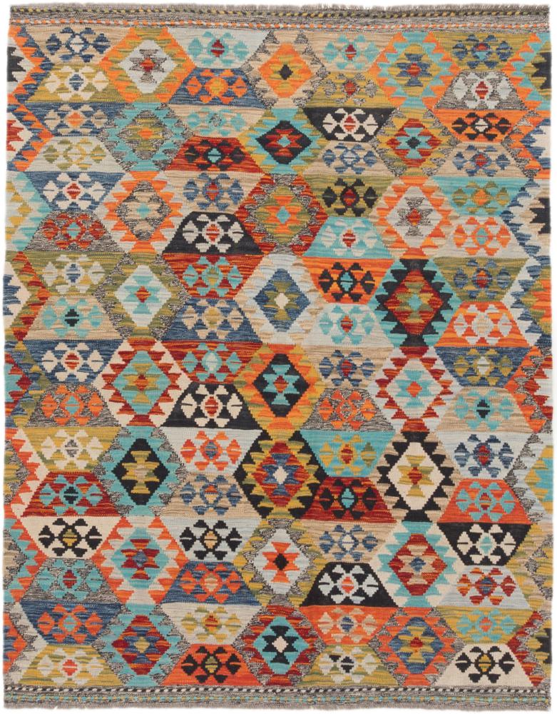 Afghan rug Kilim Afghan 6'6"x5'1" 6'6"x5'1", Persian Rug Woven by hand