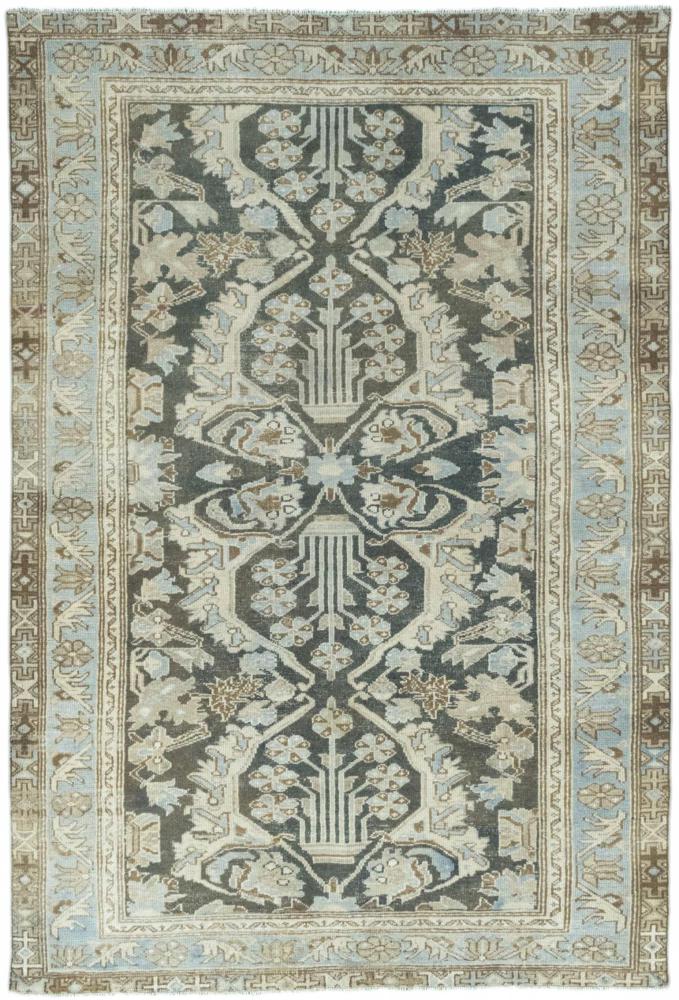 Persian Rug Hamadan 6'6"x4'4" 6'6"x4'4", Persian Rug Knotted by hand