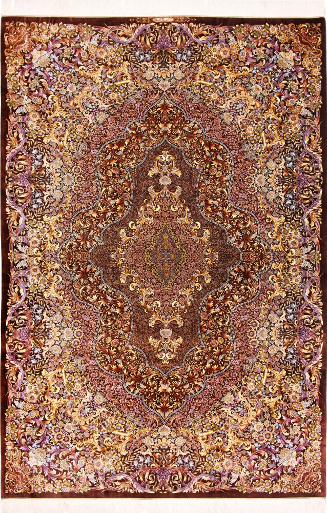 Persian Rug Qum Silk Mohamadi 301x204 301x204, Persian Rug Knotted by hand