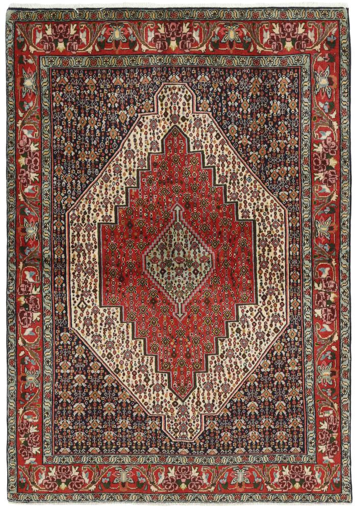 Tapis persan Senneh 5'9"x4'0" 5'9"x4'0", Tapis persan Noué à la main