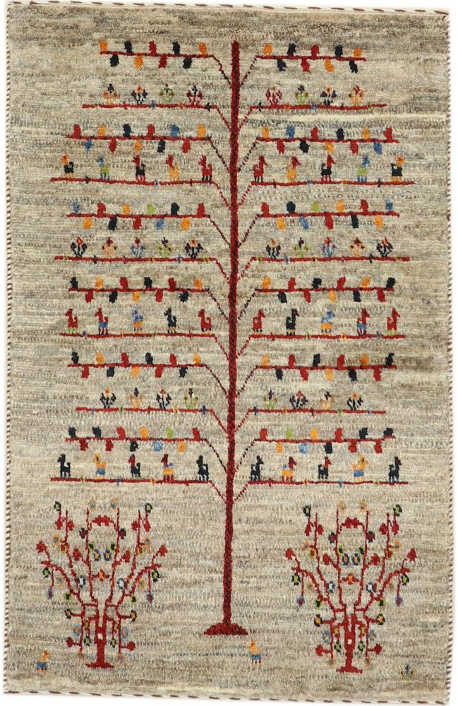 Perzisch tapijt Perzisch Gabbeh Loribaft Nature 3'1"x2'2" 3'1"x2'2", Perzisch tapijt Handgeknoopte