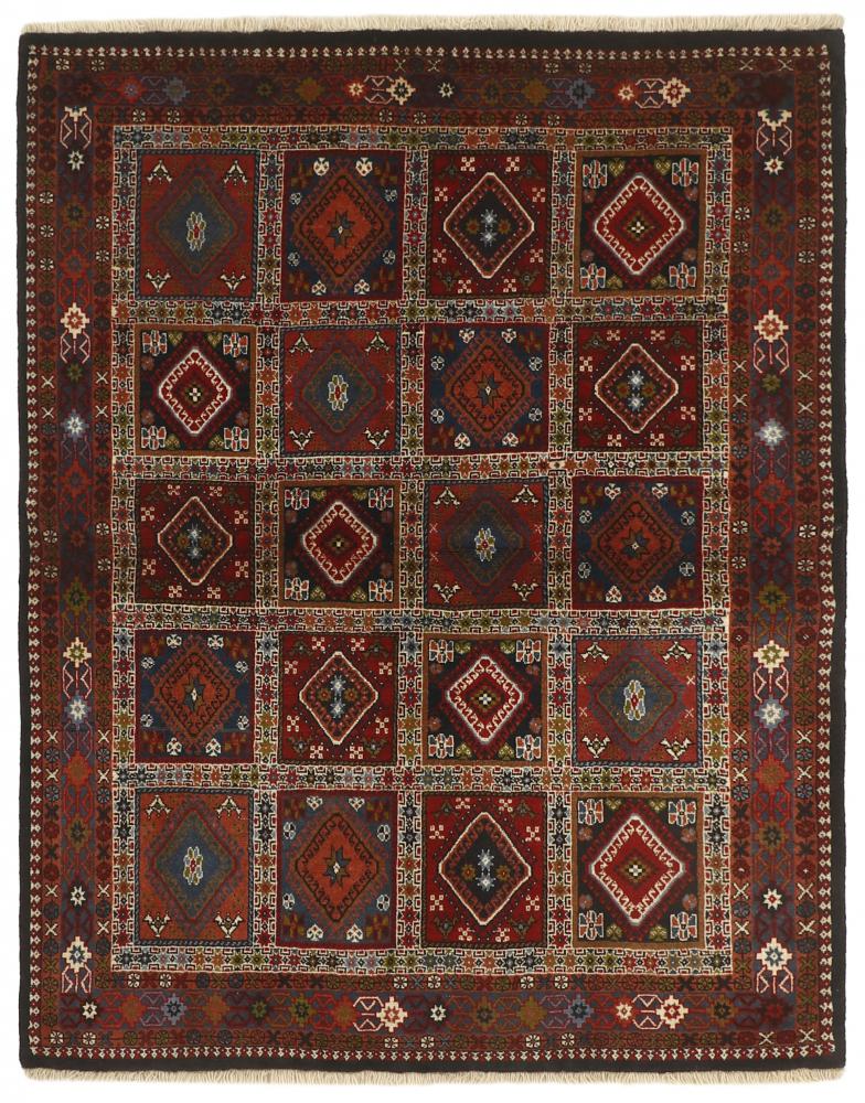 Persian Rug Yalameh 6'5"x4'10" 6'5"x4'10", Persian Rug Knotted by hand