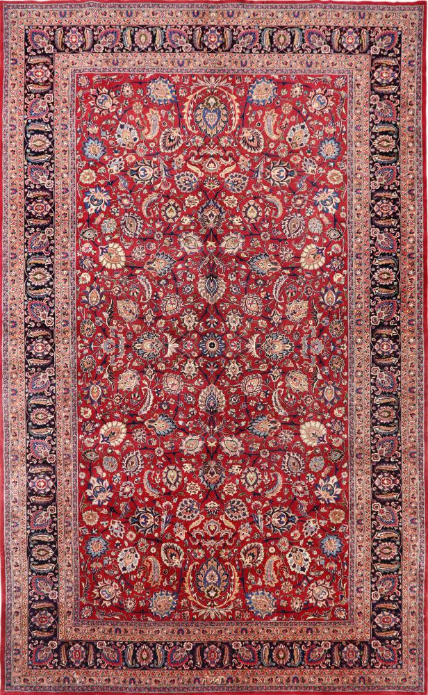 Persian Rug Mashhad Signed 15'11"x9'9" 15'11"x9'9", Persian Rug Knotted by hand