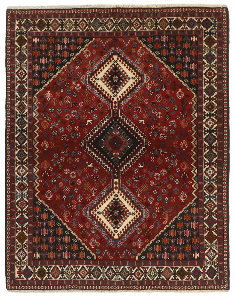 Persian Rug Yalameh 6'5"x5'1" 6'5"x5'1", Persian Rug Knotted by hand