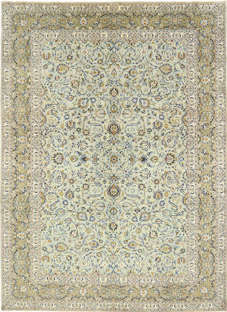 Persian Rug Keshan Signed 13'6"x9'10" 13'6"x9'10", Persian Rug Knotted by hand