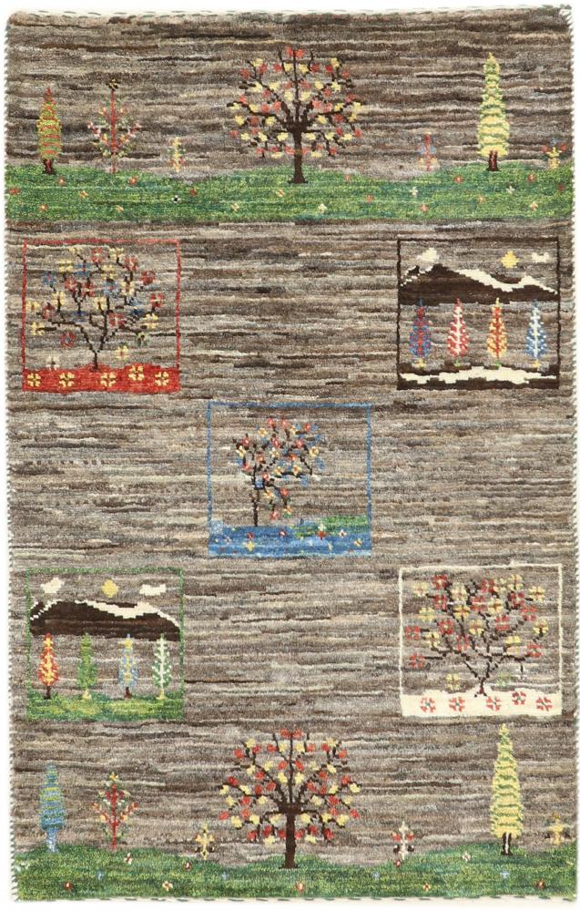 Perzisch tapijt Perzisch Gabbeh Loribaft Nature 3'1"x2'2" 3'1"x2'2", Perzisch tapijt Handgeknoopte