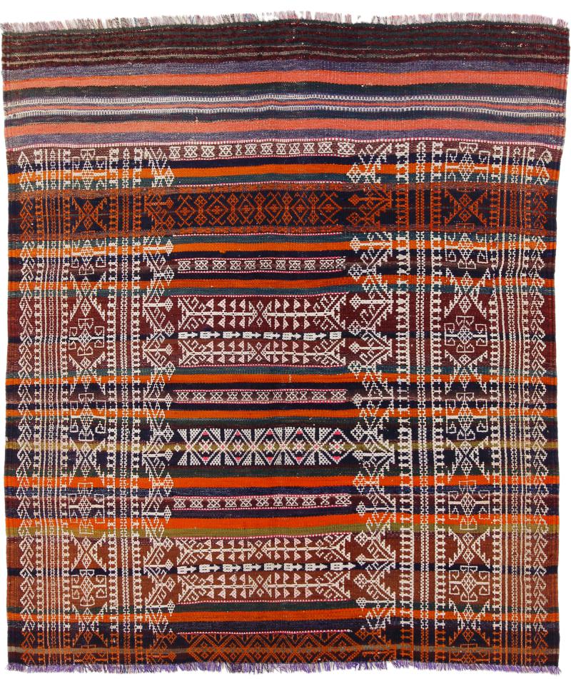 Afghan rug Kilim Afghan Antique 159x130 159x130, Persian Rug Woven by hand