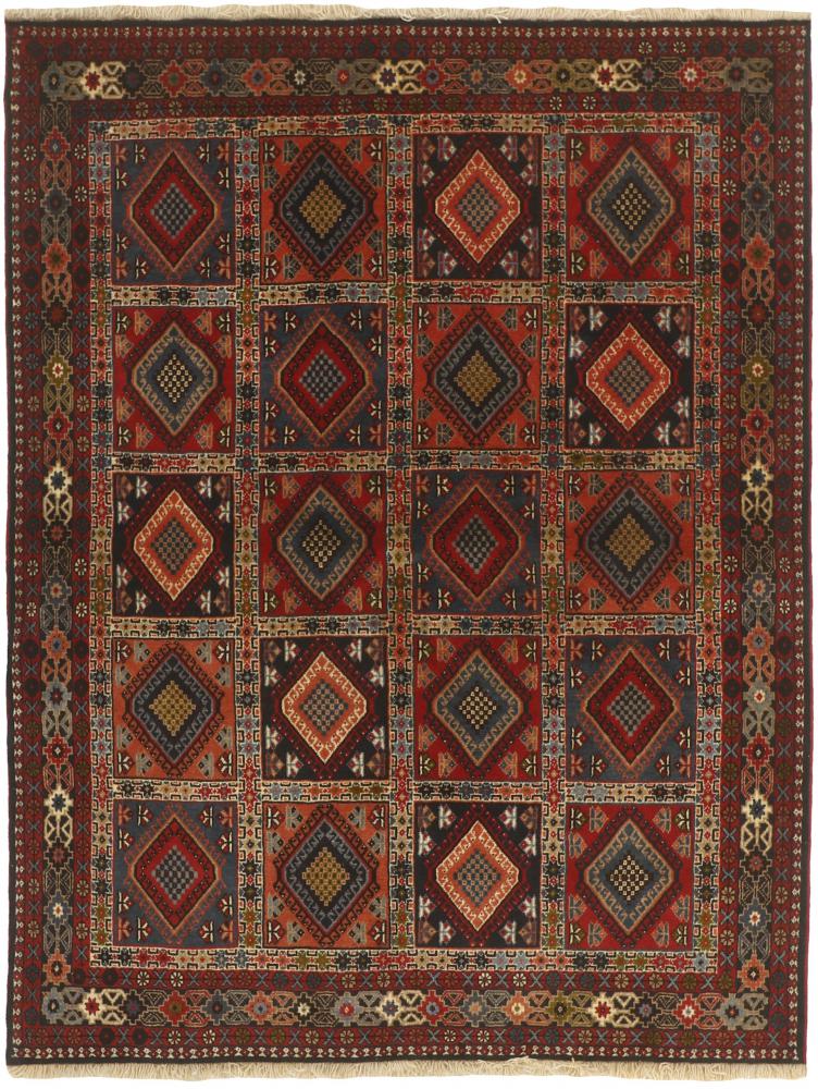 Persian Rug Yalameh 6'4"x4'11" 6'4"x4'11", Persian Rug Knotted by hand