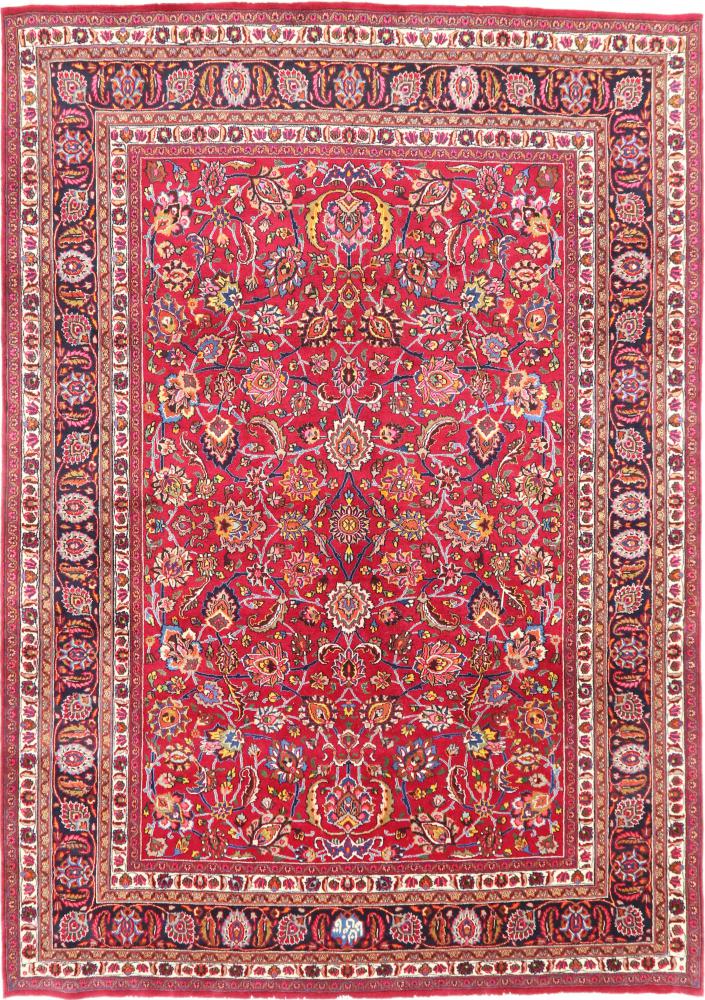 Persian Rug Mashhad Signed 355x252 355x252, Persian Rug Knotted by hand
