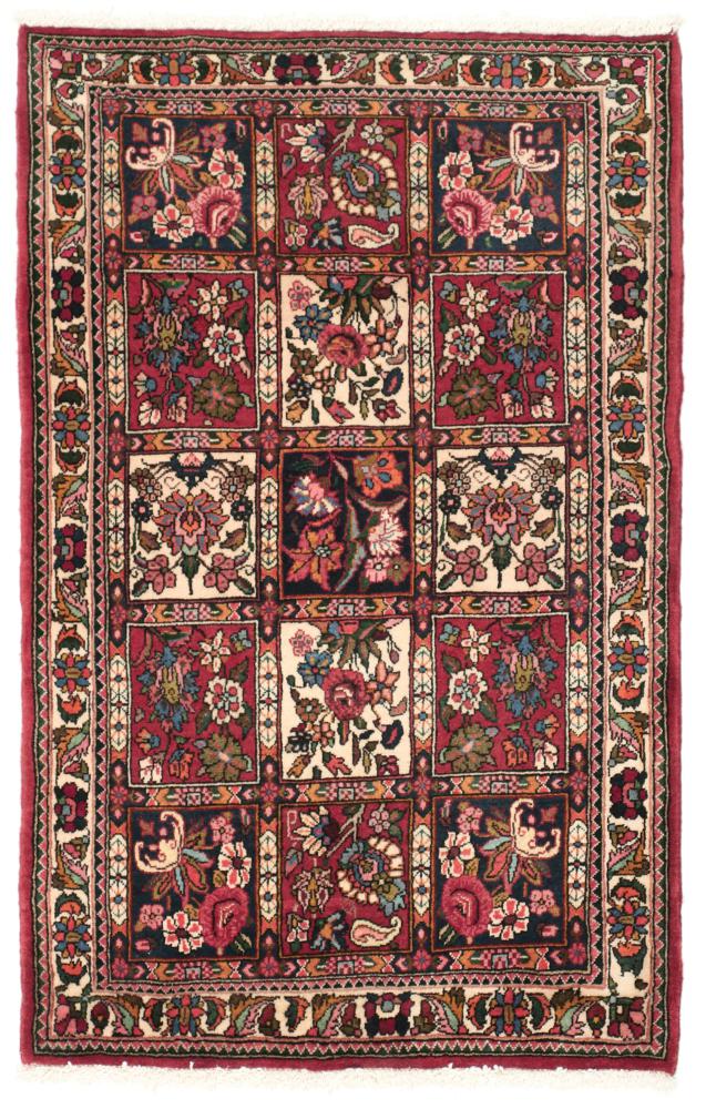 Persian Rug Bakhtiari 3'5"x2'2" 3'5"x2'2", Persian Rug Knotted by hand