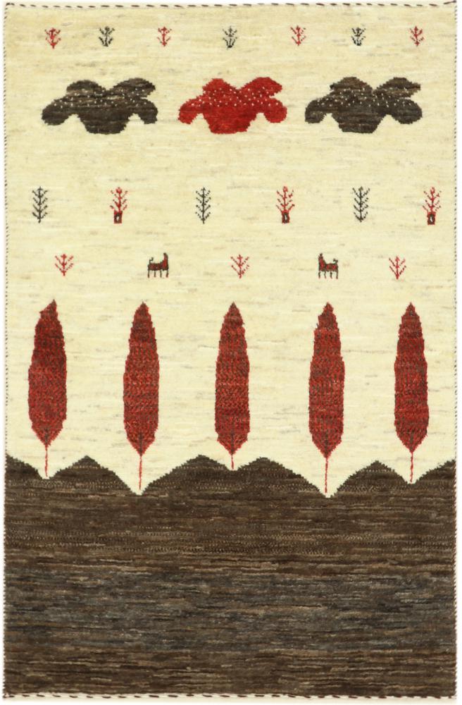 Perzisch tapijt Perzisch Gabbeh Loribaft Nature 4'0"x2'7" 4'0"x2'7", Perzisch tapijt Handgeknoopte