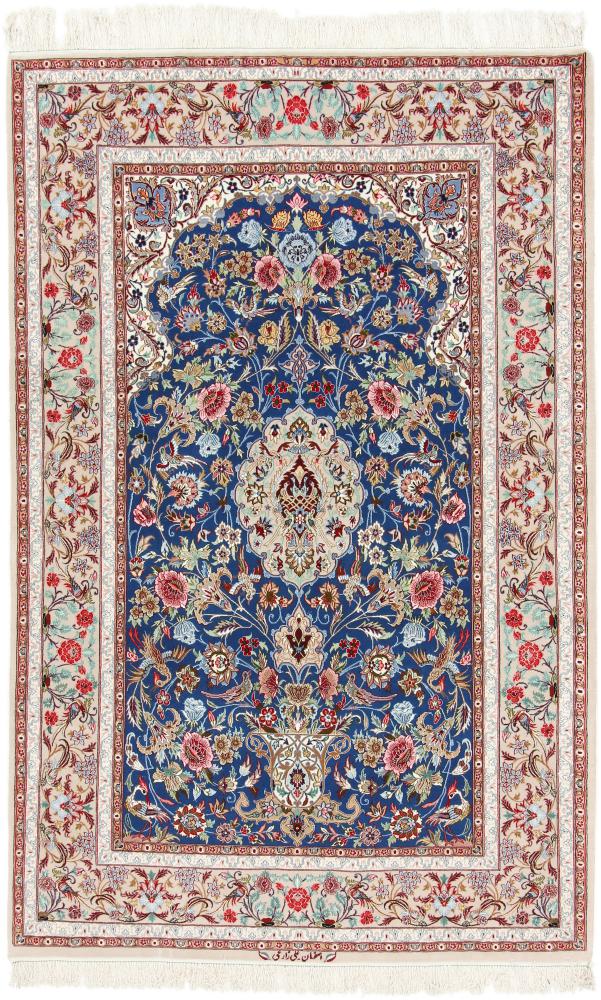 Tappeto persiano Isfahan Ordito in Seta 235x152 235x152, Tappeto persiano Annodato a mano