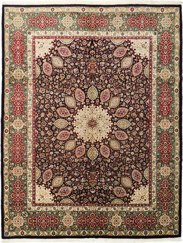 Persian Rug Tabriz 50Raj 12'11"x10'0" 12'11"x10'0", Persian Rug Knotted by hand