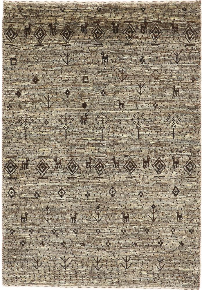 Perzisch tapijt Perzisch Gabbeh Loribaft Nature 3'2"x2'3" 3'2"x2'3", Perzisch tapijt Handgeknoopte