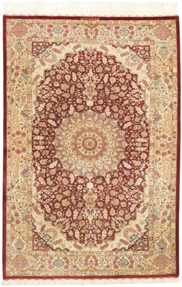 Persian Rug Qum Silk 151x102 151x102, Persian Rug Knotted by hand