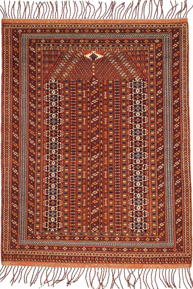 Tappeto persiano Turkaman Limited 4'6"x3'7" 4'6"x3'7", Tappeto persiano Annodato a mano