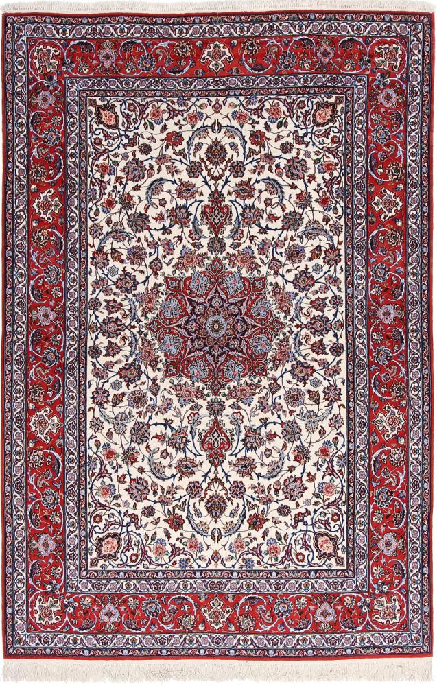 Persian Rug Isfahan Silk Warp 241x159 241x159, Persian Rug Knotted by hand