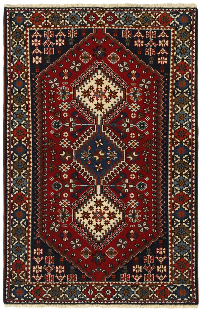 Persian Rug Yalameh 5'1"x3'5" 5'1"x3'5", Persian Rug Knotted by hand