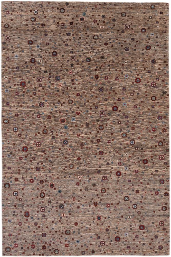 Indo rug Gabbeh Loribaft 9'9"x6'6" 9'9"x6'6", Persian Rug Knotted by hand