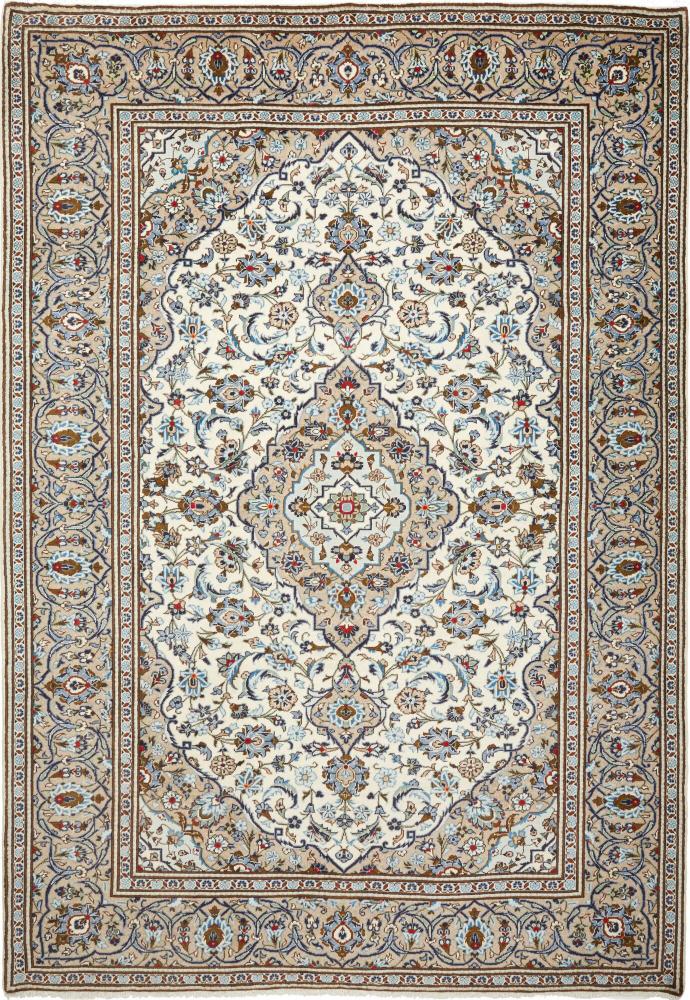 Tapis persan Kashan 9'8"x6'8" 9'8"x6'8", Tapis persan Noué à la main