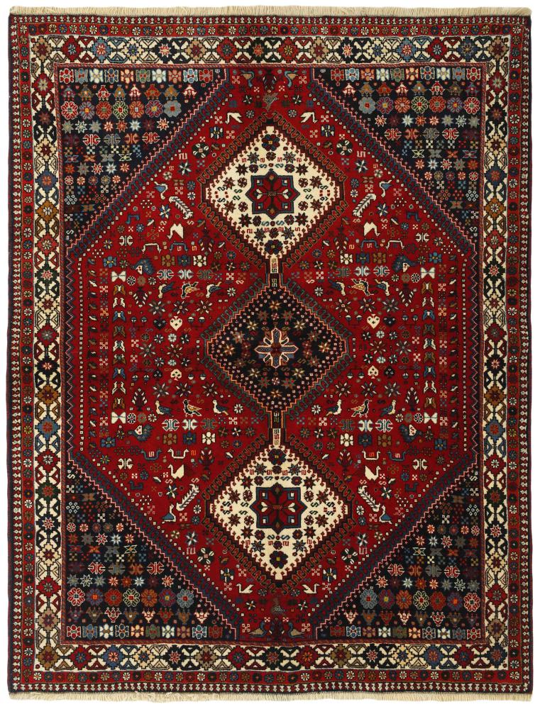 Tapis persan Yalameh 6'5"x5'1" 6'5"x5'1", Tapis persan Noué à la main