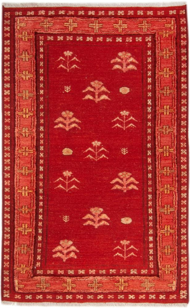 Persian Rug Persian Gabbeh Loribaft 4'11"x3'2" 4'11"x3'2", Persian Rug Knotted by hand