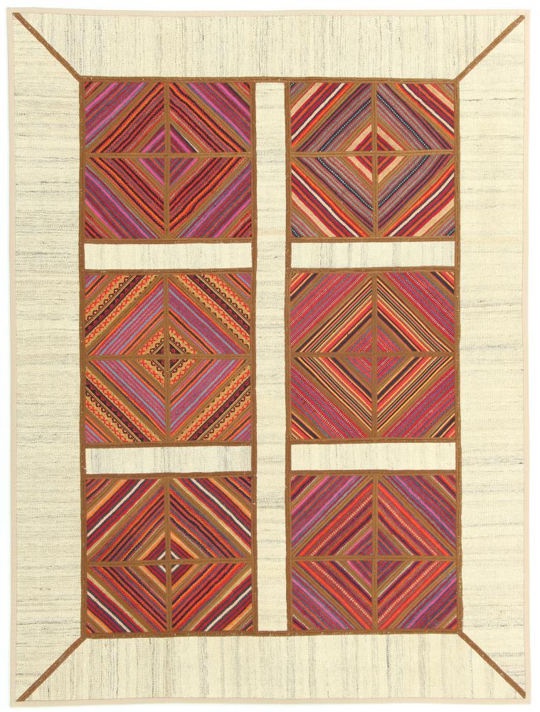  ペルシャ絨毯 キリム パッチワーク 6'6"x4'11" 6'6"x4'11",  ペルシャ絨毯 手織り