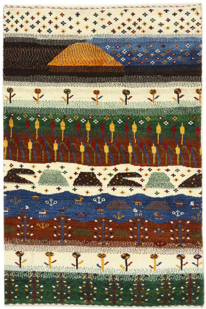 Perzisch tapijt Perzisch Gabbeh Yalameh Nature 4'1"x2'9" 4'1"x2'9", Perzisch tapijt Handgeknoopte