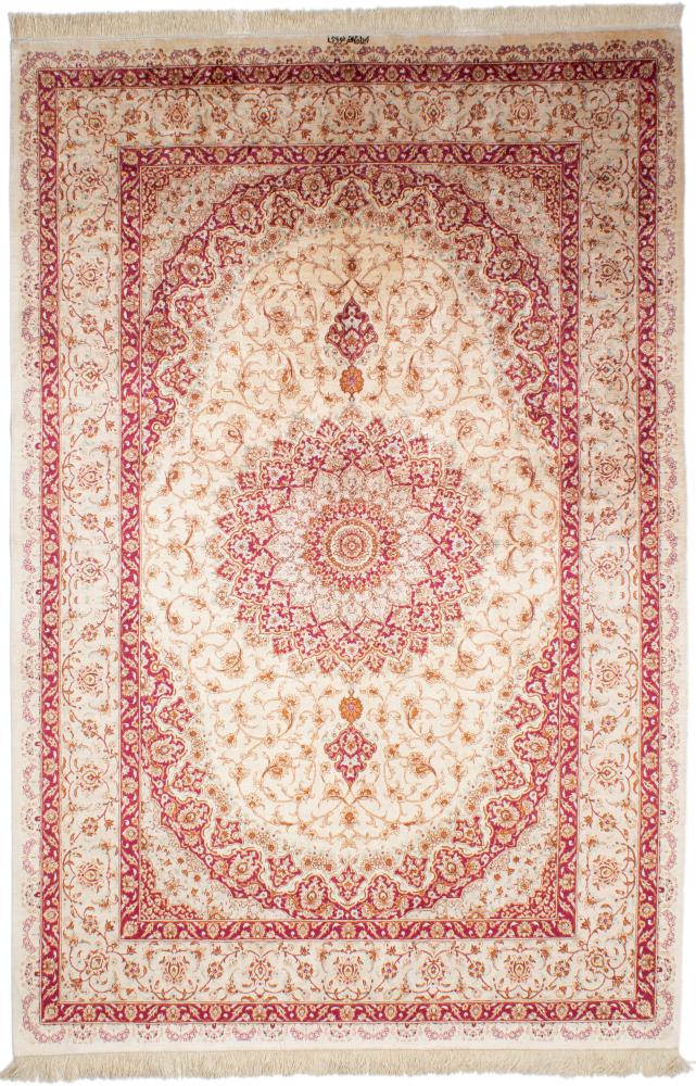 Persian Rug Qum Silk 239x158 239x158, Persian Rug Knotted by hand