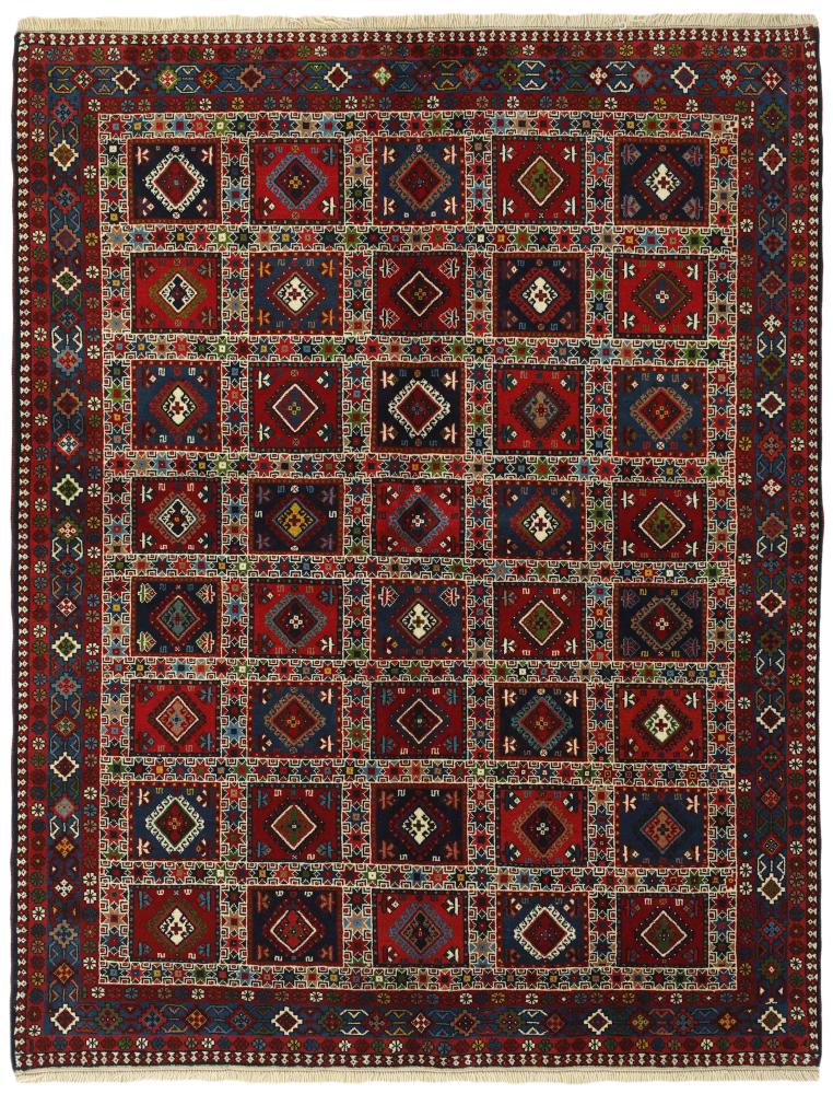 Persian Rug Yalameh 6'6"x5'1" 6'6"x5'1", Persian Rug Knotted by hand