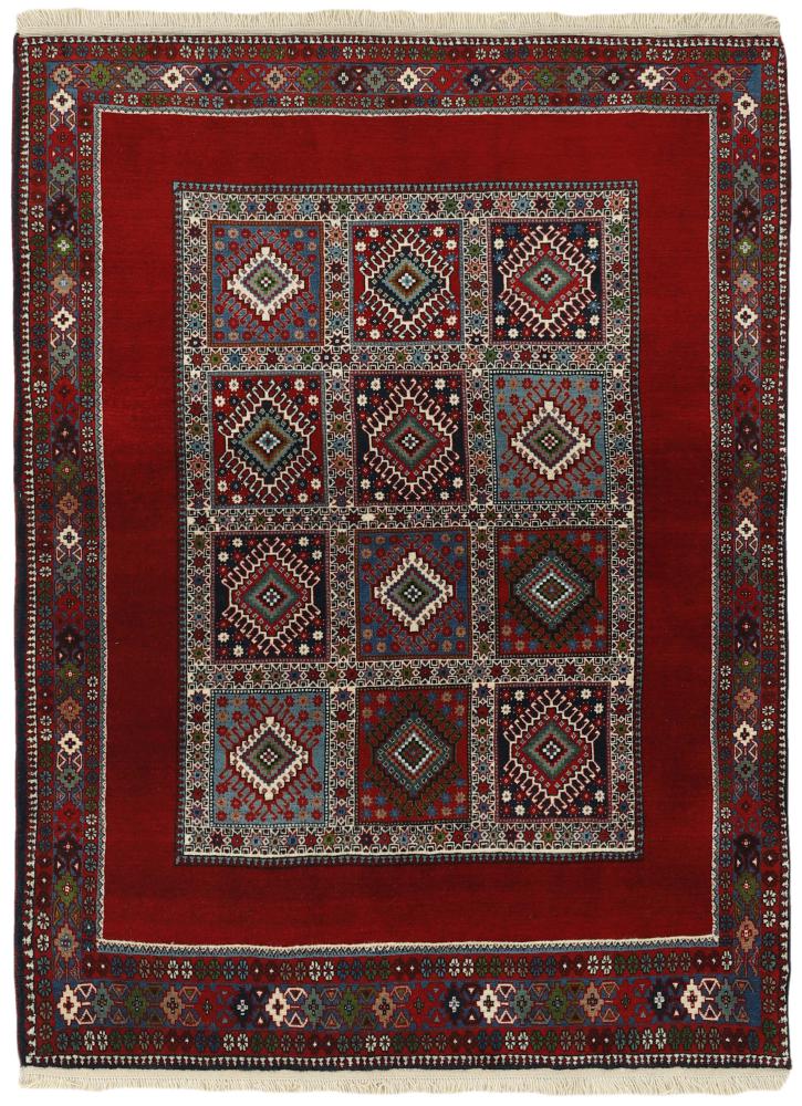 Persian Rug Yalameh 6'8"x5'0" 6'8"x5'0", Persian Rug Knotted by hand