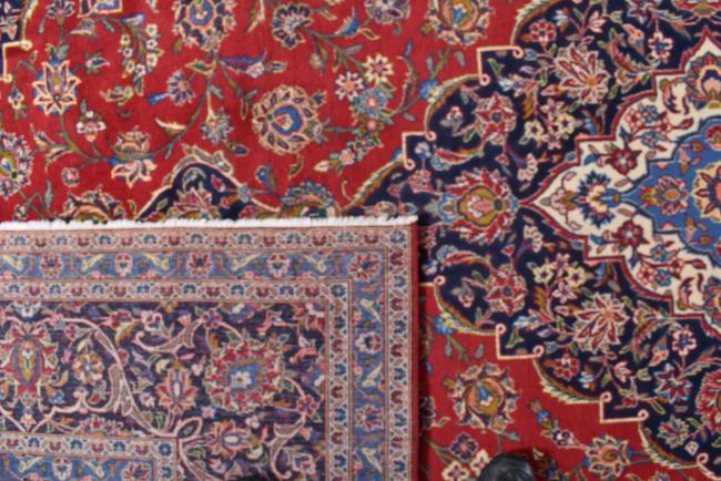 Petite Kashan Persian Rug, 3'4 x 2'3, Perfect for a Powder Room!