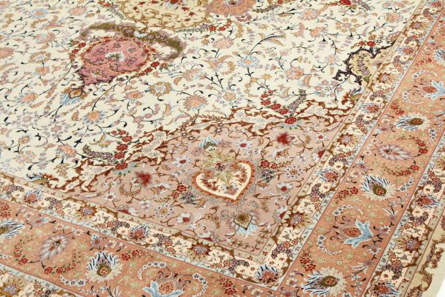 TABRIZ Extra Fine Lana Seta 200x200 - ADAMELLO TAPPETI