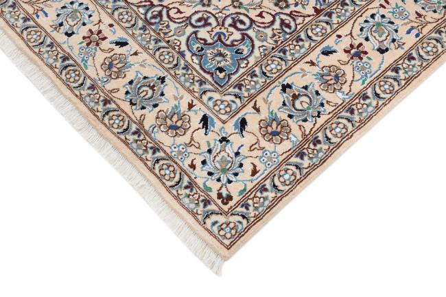 UNIQRUGS Nain 9La Rug 8'1x4'11 Beige/Blau (Iran/Persia, Wool/Silk, Hand-Knotted)