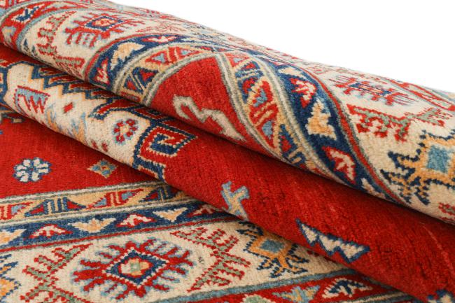 Turkish Kazak Rug 3x4, Wool Hand Knotted Small Vintage Carpet, Red Nav –  Jewel Rugs