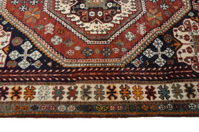 Red Tribal 3'3 X 4'8 Ft Shiraz Oriental Area Rug