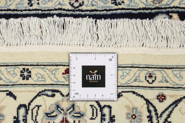 UNIQRUGS Nain 9La Rug 5'3x3'6 Beige/Dunkelblau (Iran/Persia, Wool/Silk, Hand-Knotted)