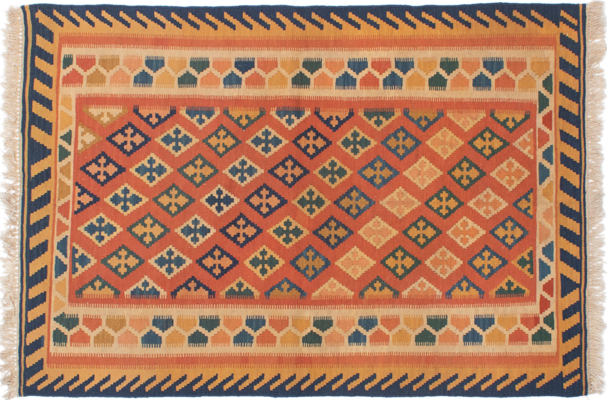 Sold at Auction: Hand Knotted Kilm Rug 4x3 ft