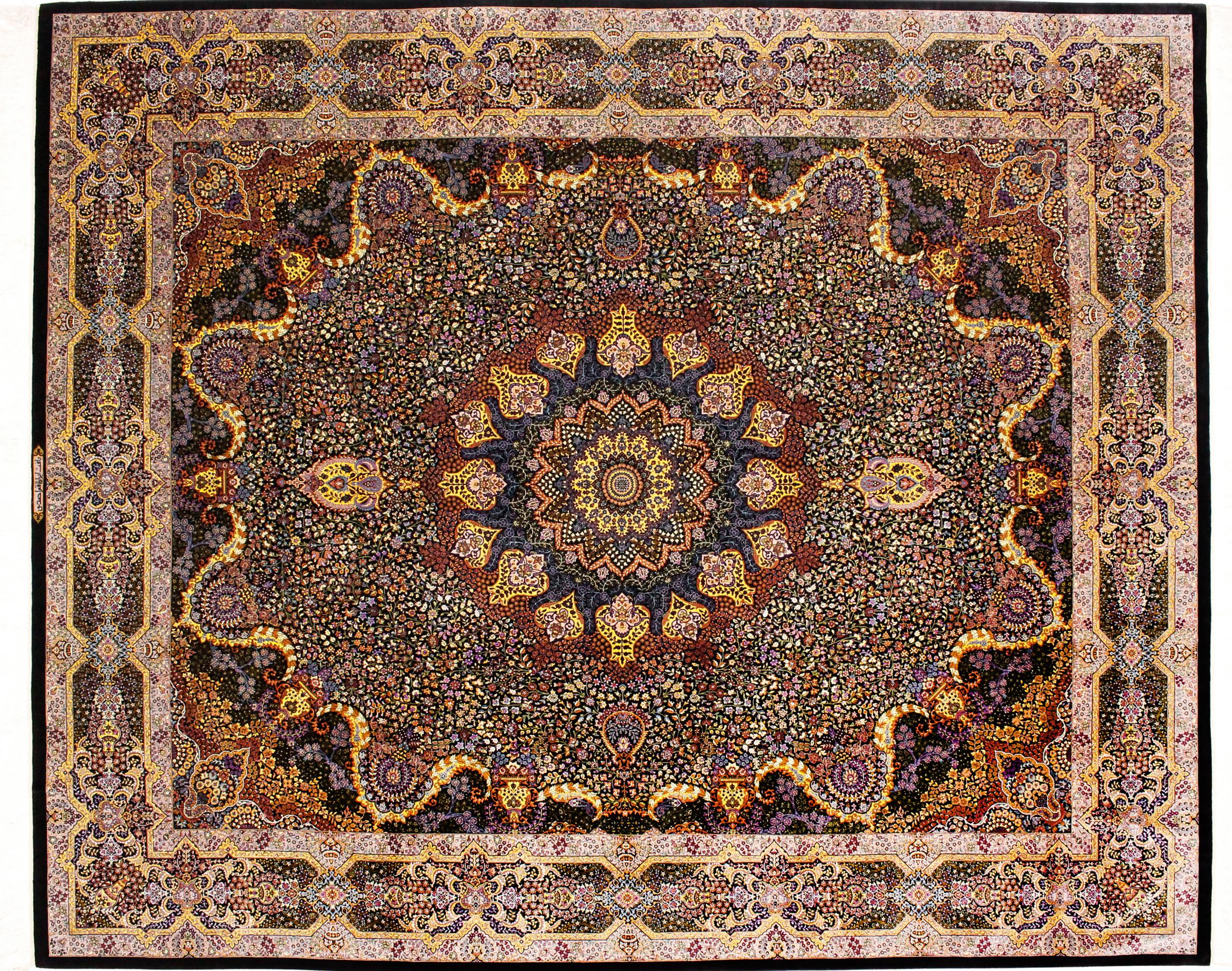 Qum Silk Ahmadi 306x249 No150153 UniqRugs Oriental Rugs in 300x250
