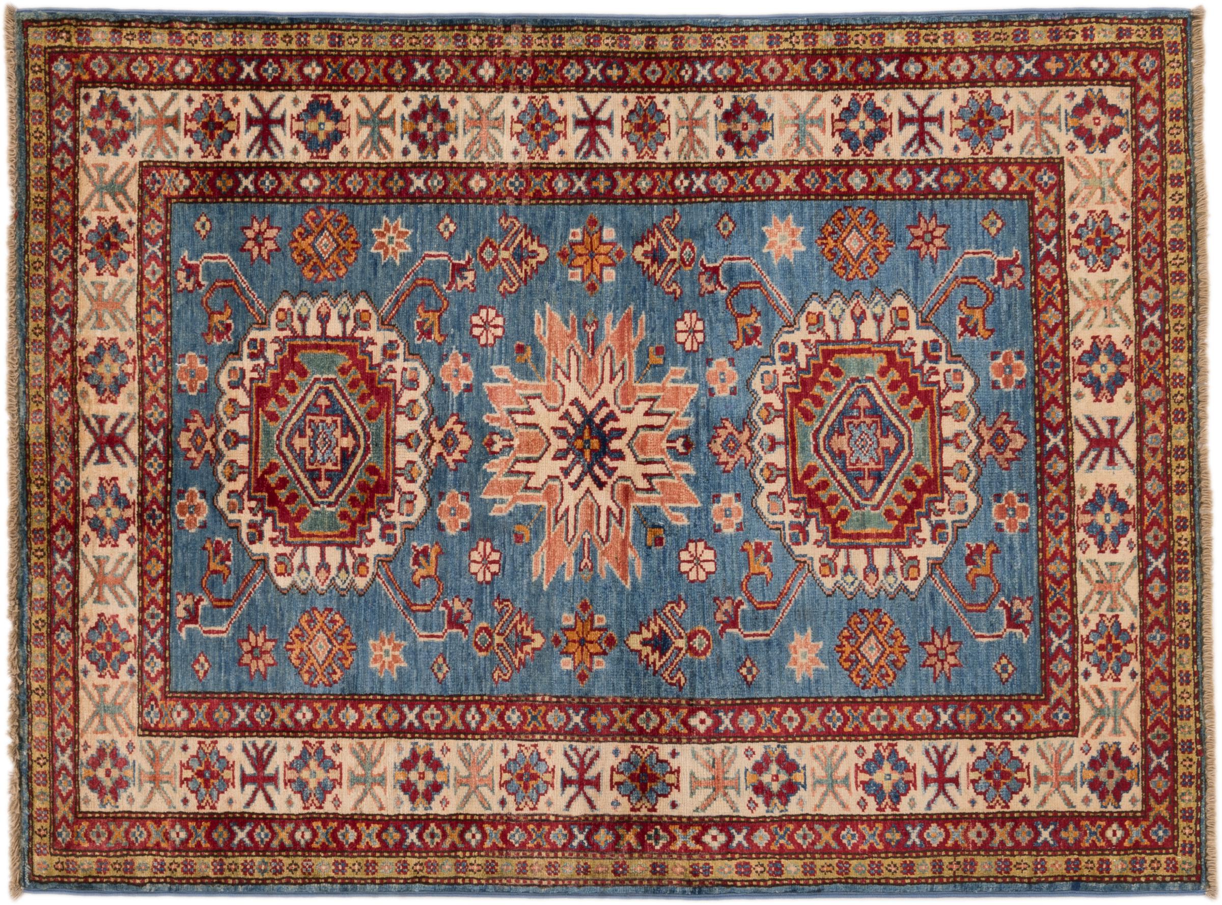 3'4 x 3'4 Oriental Super Kazak Square Rug 