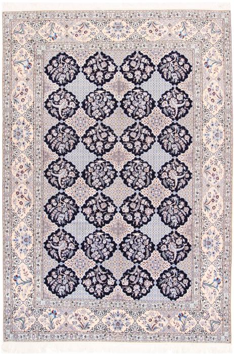 Tapis Persan / Oriental Noué Main - Dimensions 138x86 Cm, Laine/coton, Bleu Foncé, Neuf