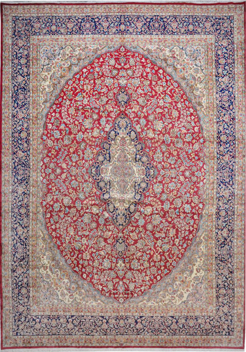 Persisk tæppe Kerman Antikke 491x365 491x365, Persisk tæppe Knyttet i hånden