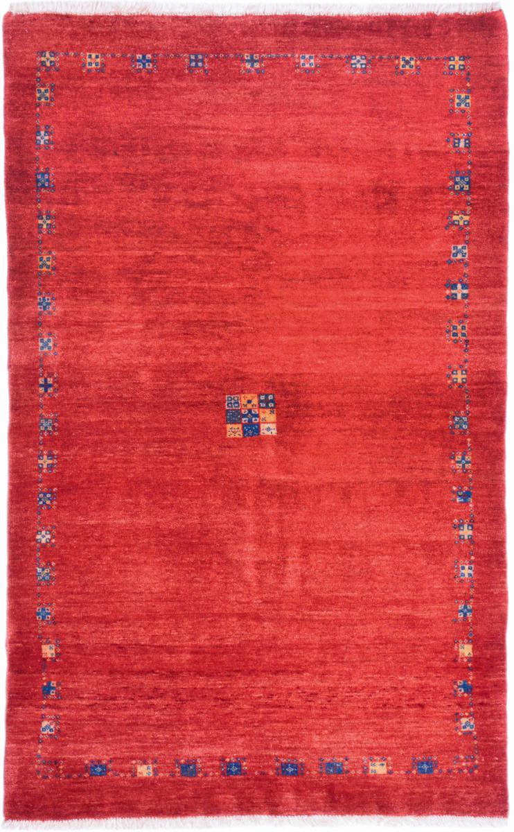 Persian Rug Persian Gabbeh Loribaft 4'11"x3'3" 4'11"x3'3", Persian Rug Knotted by hand